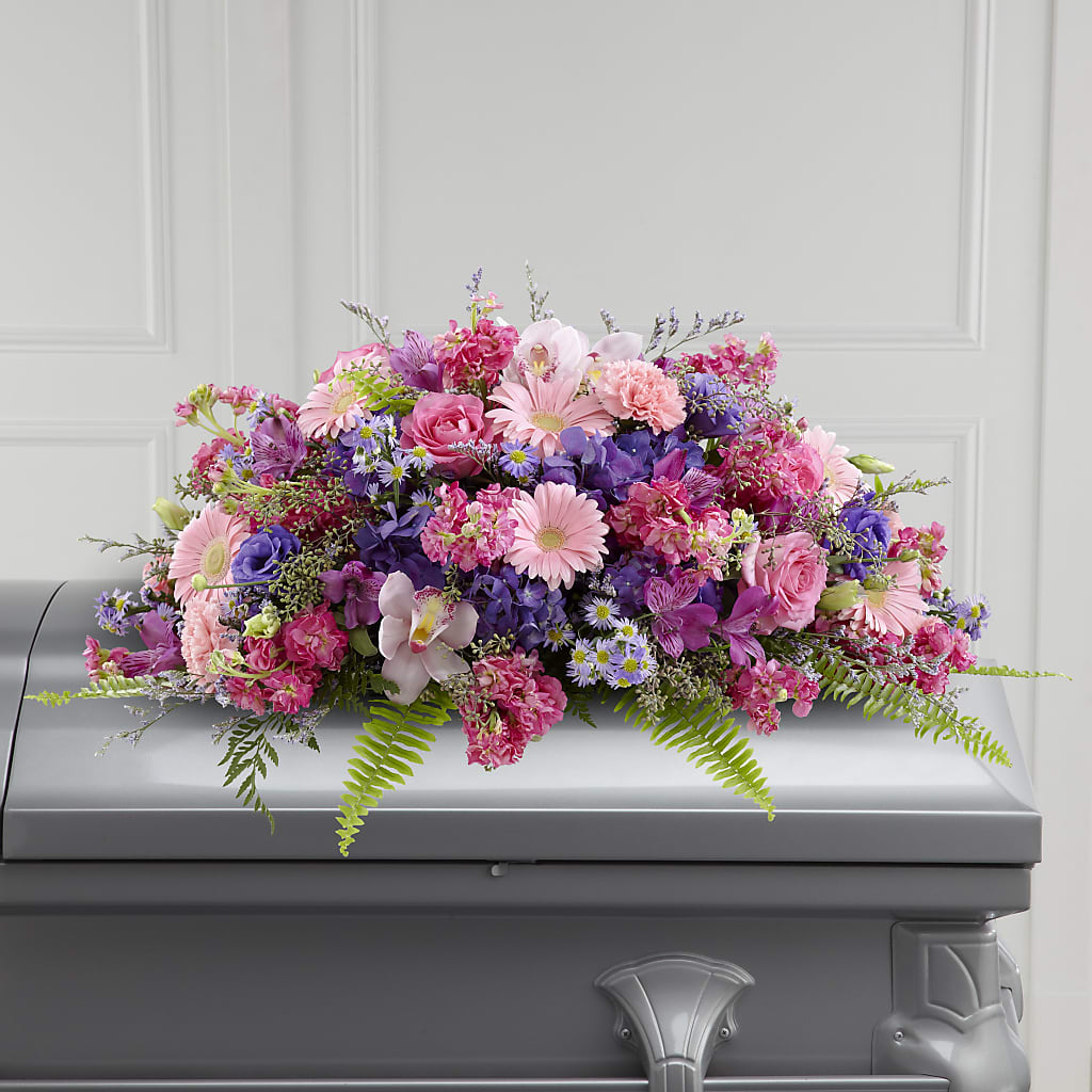 Glorious Garden Casket Spray – De Santis Florist Inc, Columbus OH