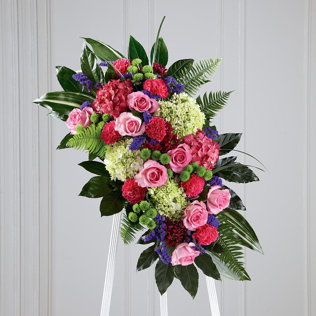 Refreshing Mix Standing Spray – De Santis Florist Inc, Columbus OH