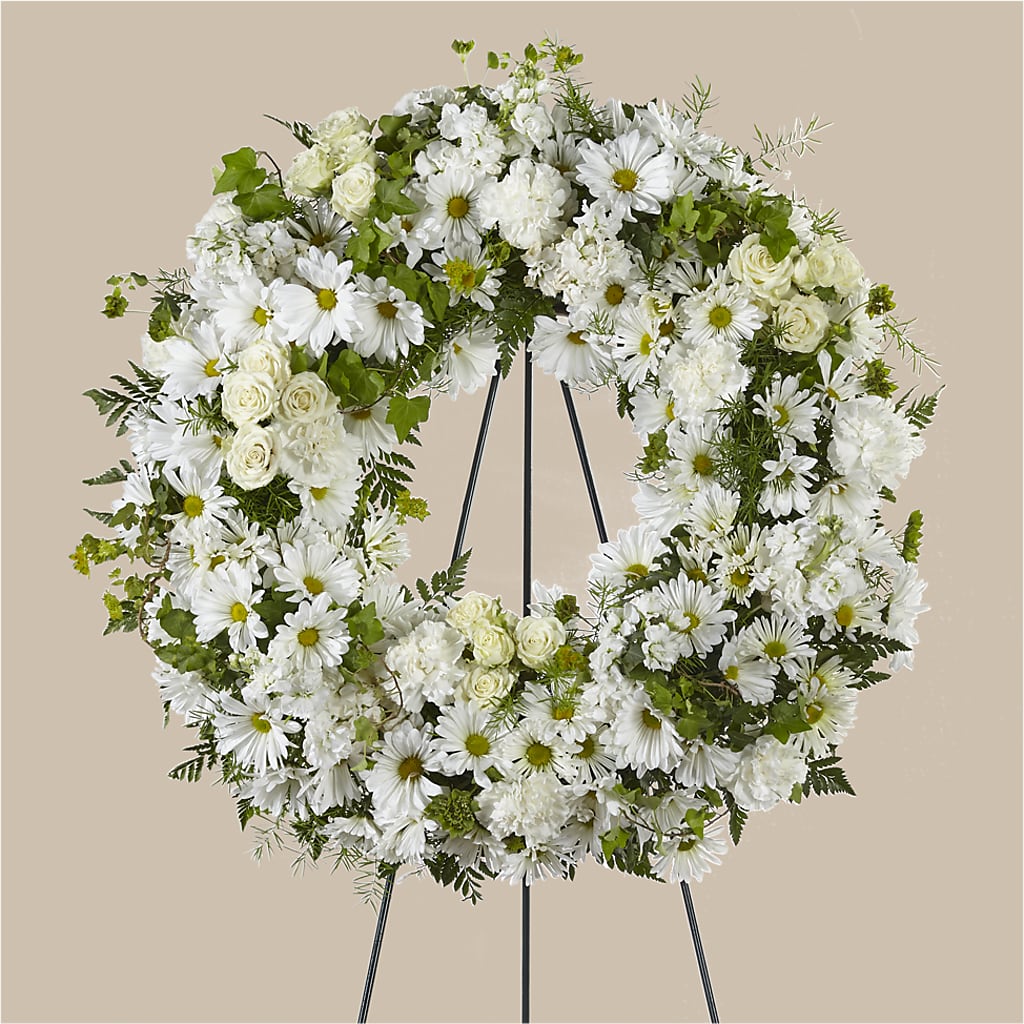 Faithful Wishes Wreath – De Santis Florist Inc, Columbus OH