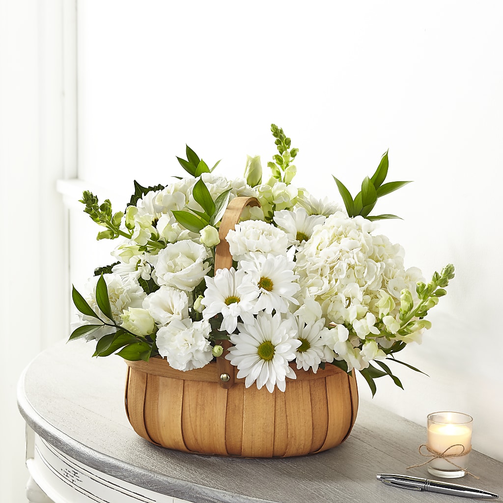 Pure Ivory Basket – De Santis Florist Inc, Columbus OH