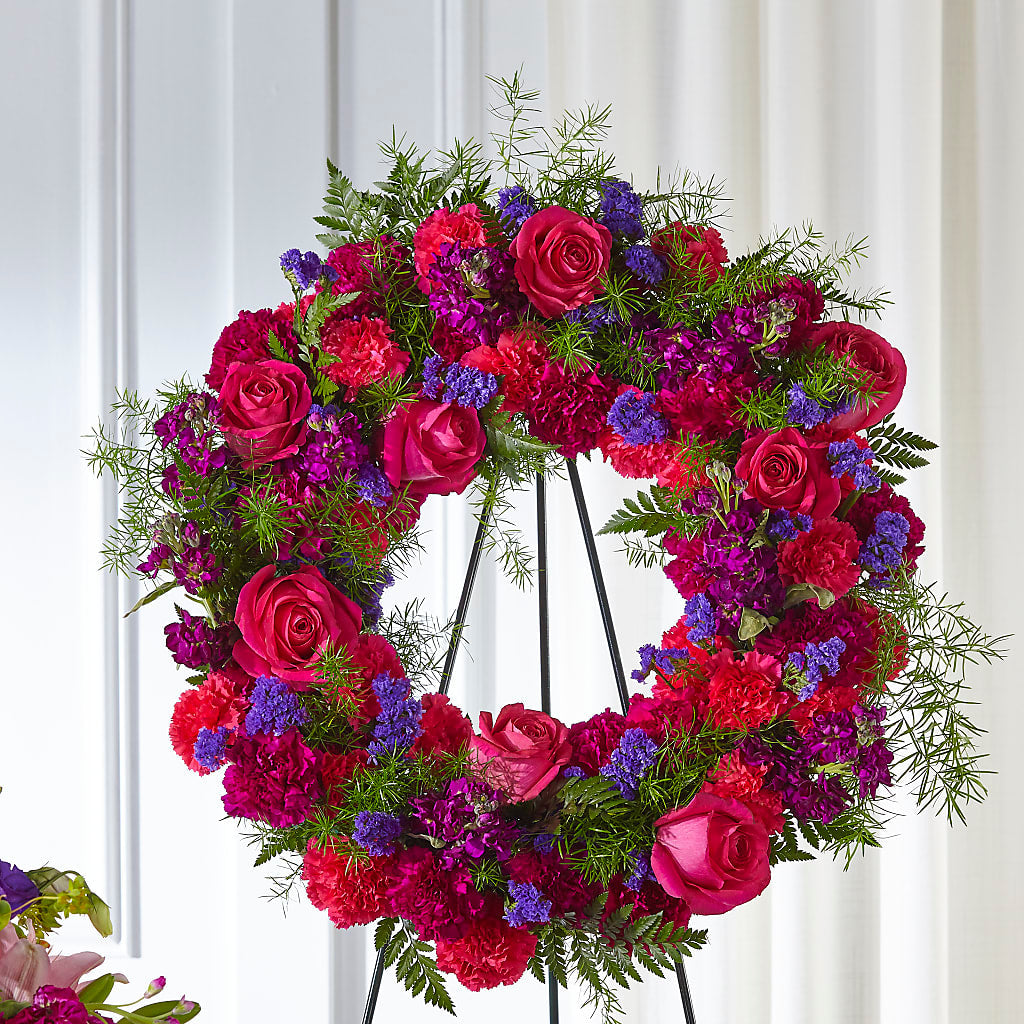 Calming Colors Wreath – De Santis Florist Inc, Columbus OH