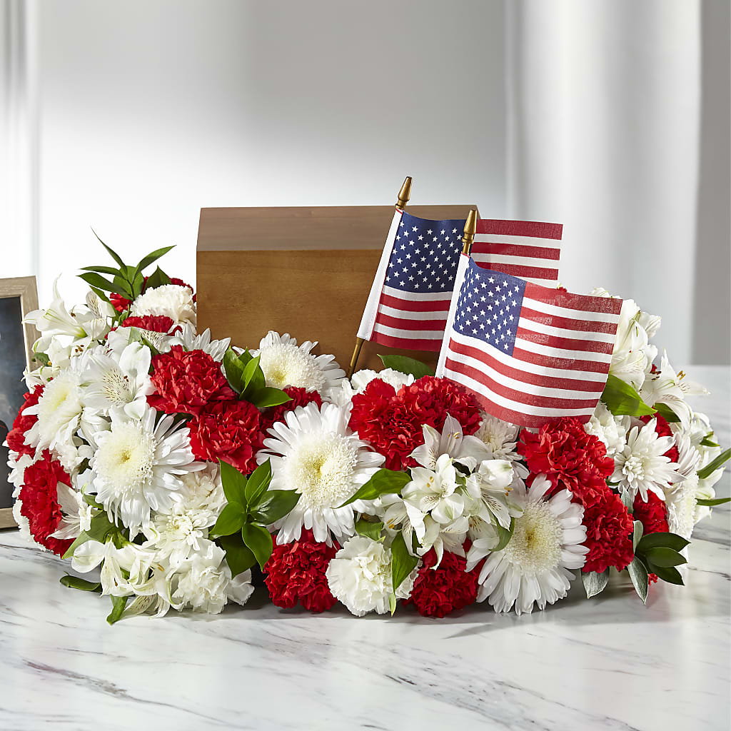 Spirit of Patriotism Cremation Adornment – De Santis Florist Inc, Columbus OH