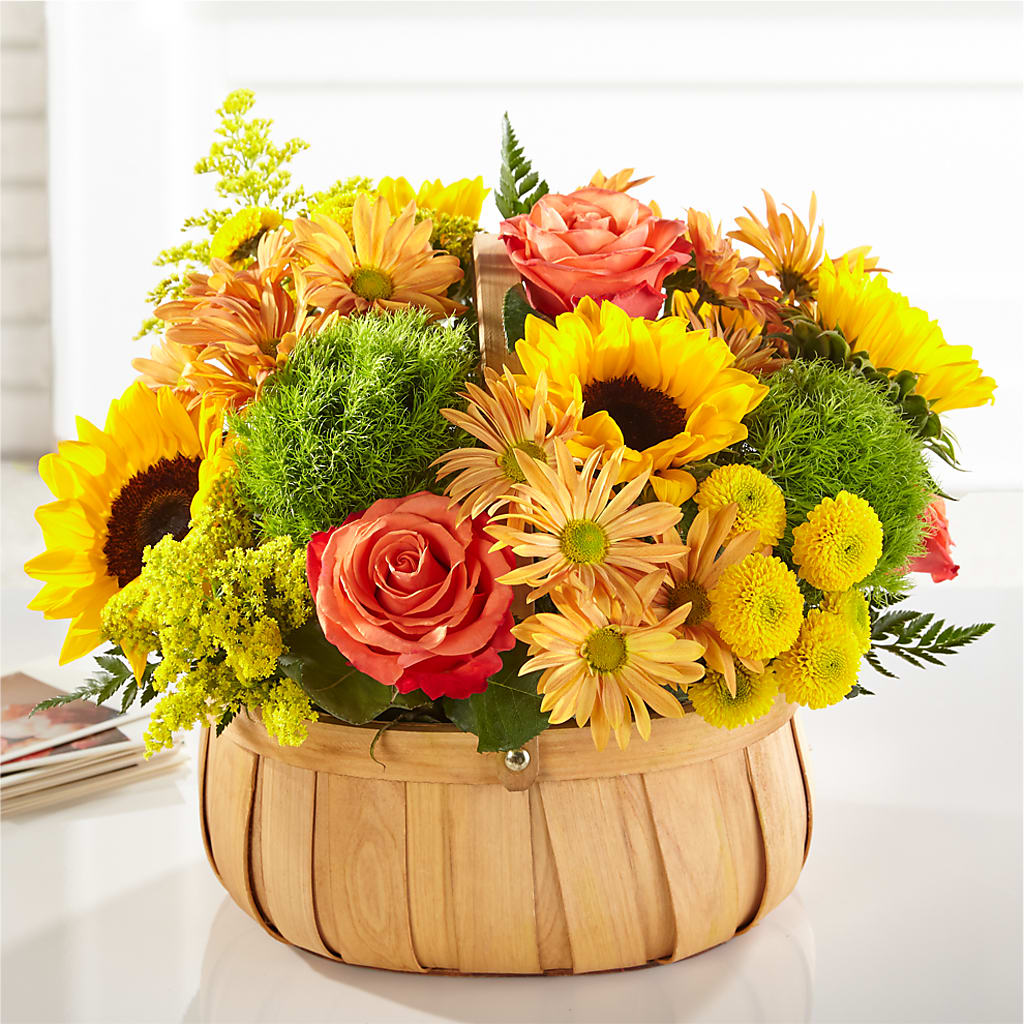 Harvest Sunflower Basket – De Santis Florist Inc, Columbus OH