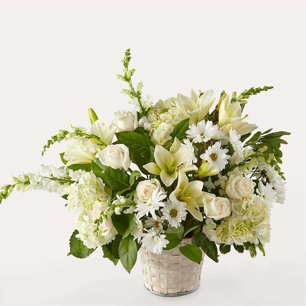 Ivory Elegance Floral Basket – De Santis Florist Inc, Columbus OH