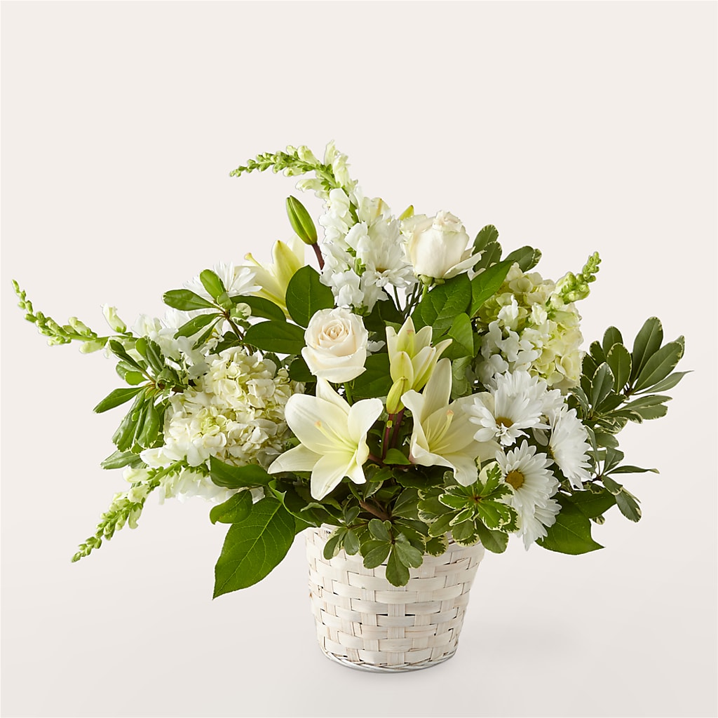 Ivory Elegance Floral Basket – De Santis Florist Inc, Columbus OH