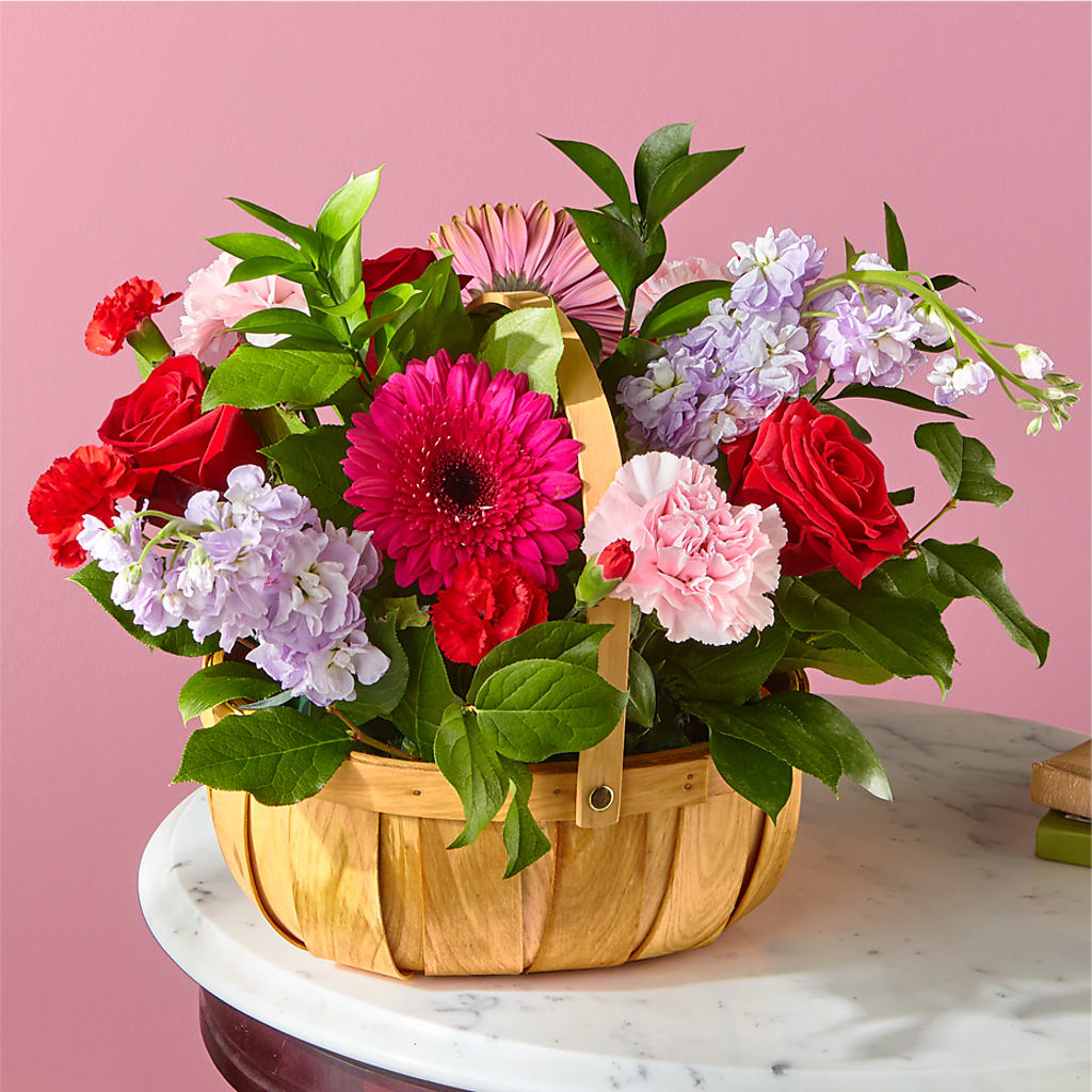 Pink Picnic Basket – De Santis Florist Inc, Columbus OH