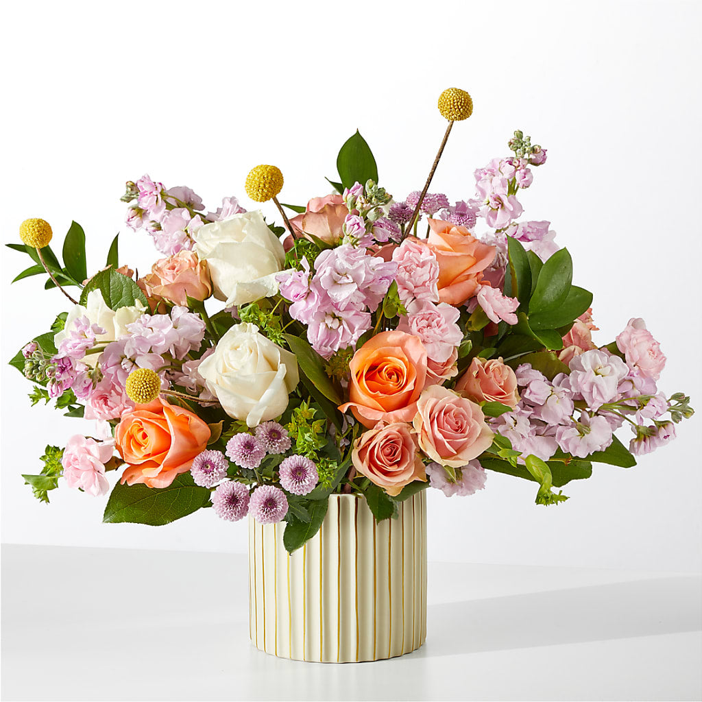 French Market Bouquet with Ivory Vase – De Santis Florist Inc, Columbus OH