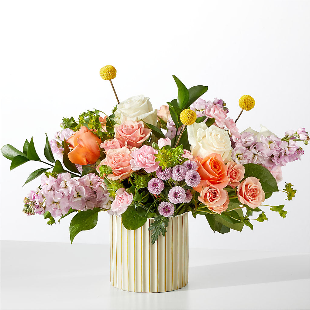 French Market Bouquet with Ivory Vase – De Santis Florist Inc, Columbus OH