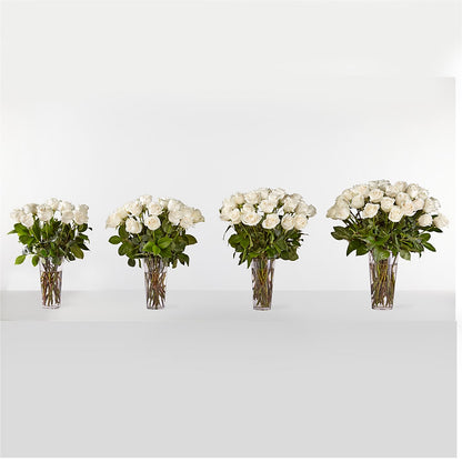 Long Stem White Rose Bouquet –  De Santis Florist Inc, Columbus OH