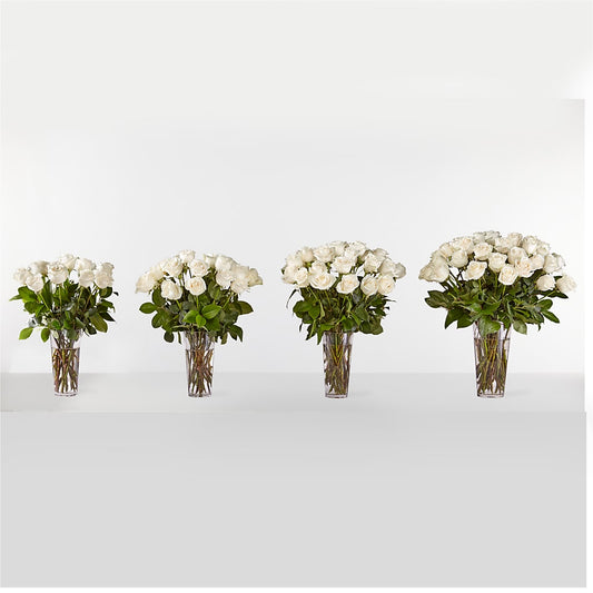 Long Stem White Rose Bouquet –  De Santis Florist Inc, Columbus OH