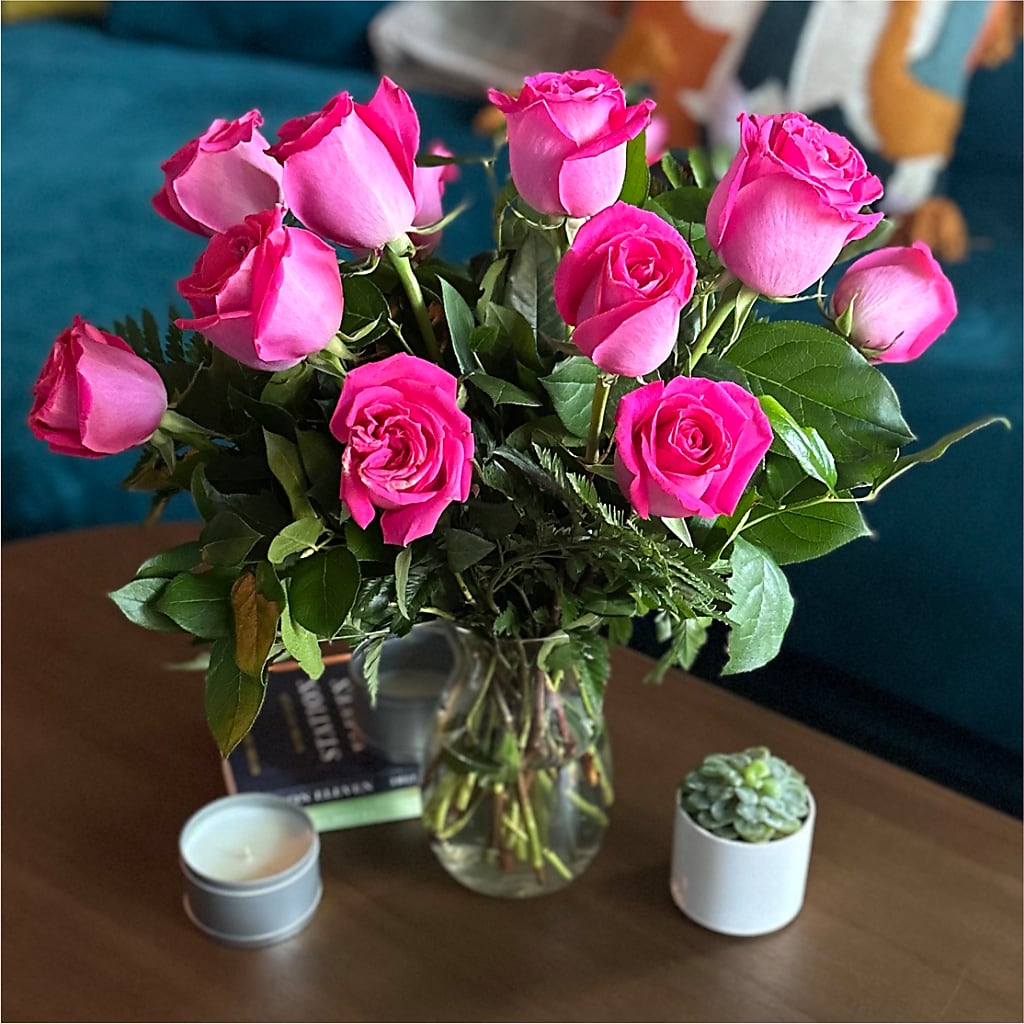 Long Stem Pink Rose Bouquet –  De Santis Florist Inc, Columbus OH