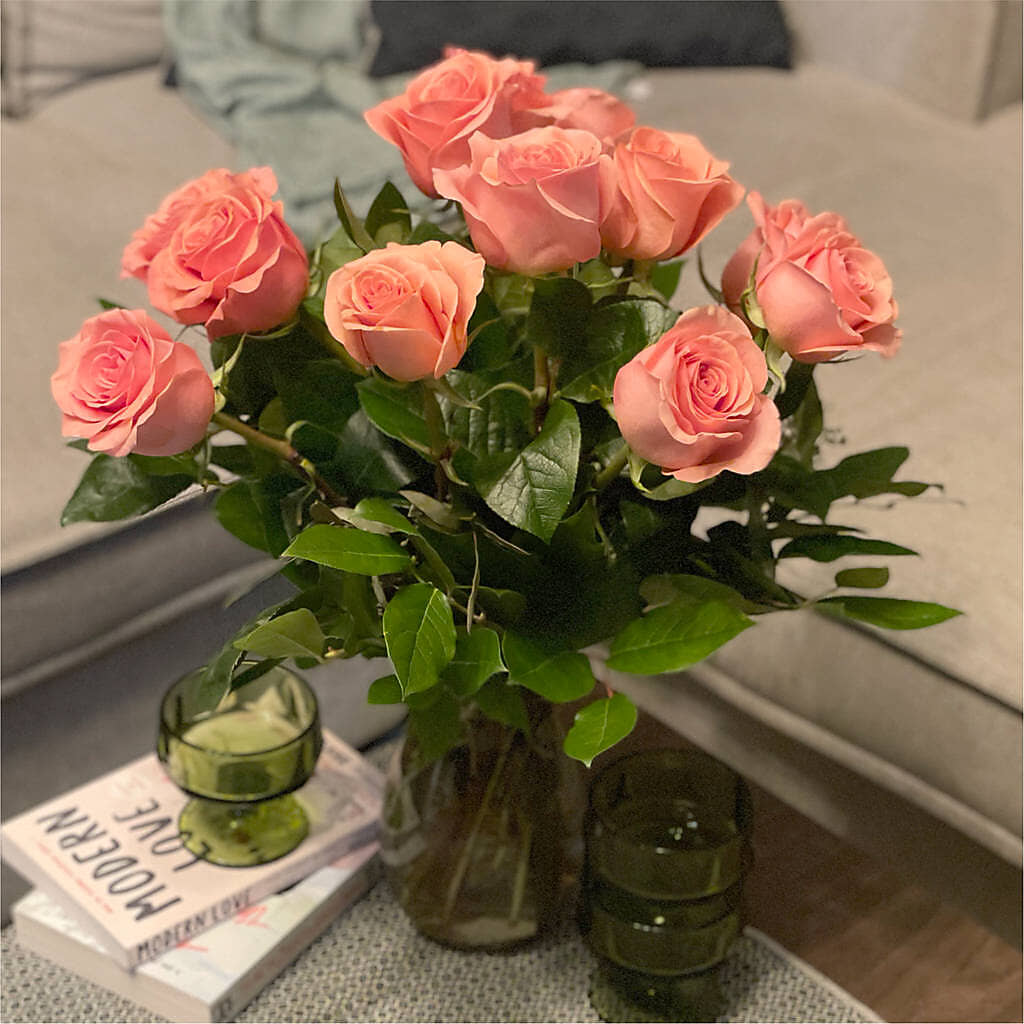 Long Stem Pink Rose Bouquet –  De Santis Florist Inc, Columbus OH