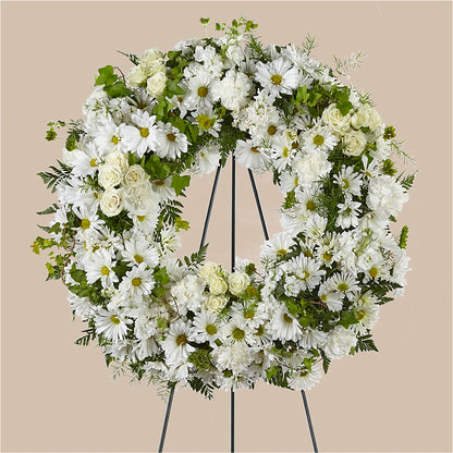 Faithful Wishes Wreath –  De Santis Florist Inc, Columbus OH