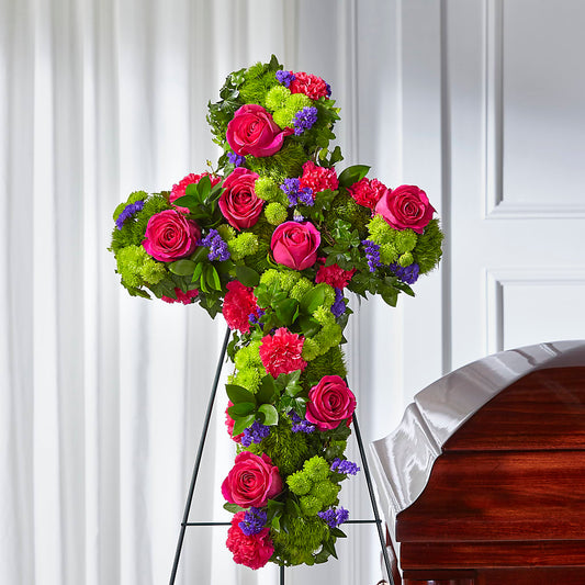 Tribute Rose Floral Cross –  De Santis Florist Inc, Columbus OH