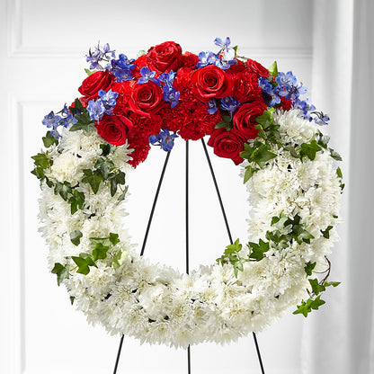 Patriotic Passion Wreath –  De Santis Florist Inc, Columbus OH