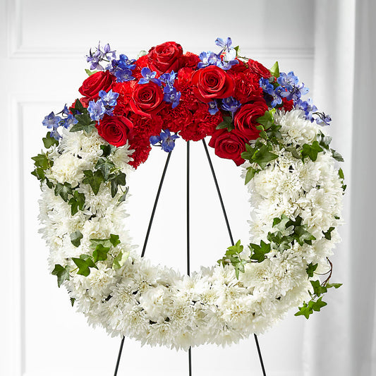 Patriotic Passion Wreath –  De Santis Florist Inc, Columbus OH