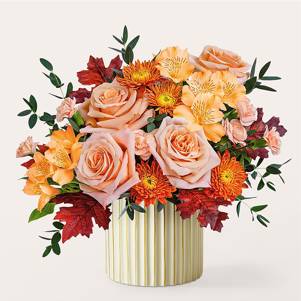Spiced Latte Bouquet with Ivory Vase –  De Santis Florist Inc, Columbus OH