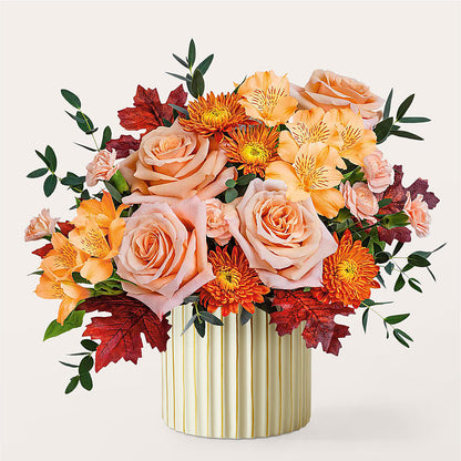 Spiced Latte Bouquet with Ivory Vase –  De Santis Florist Inc, Columbus OH