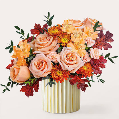 Spiced Latte Bouquet with Ivory Vase –  De Santis Florist Inc, Columbus OH