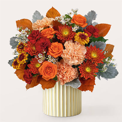 Merlot Bouquet with Ivory Vase –  De Santis Florist Inc, Columbus OH