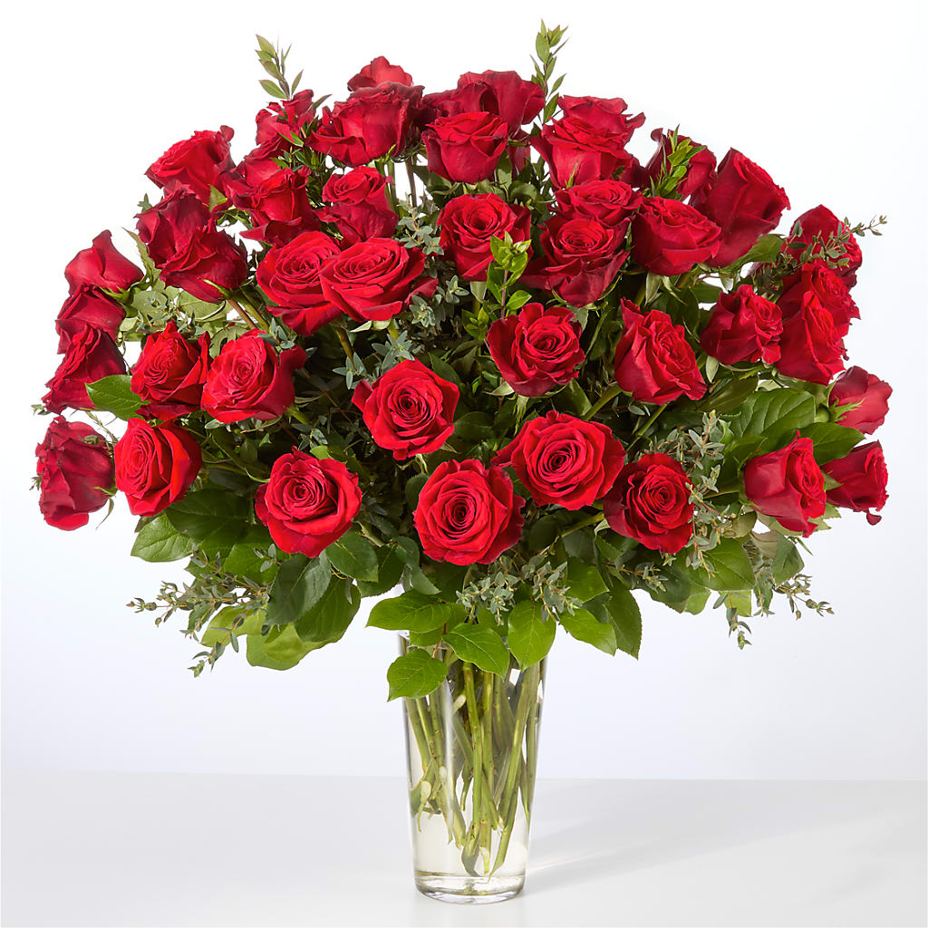 Forever Yours Fifty Stem Red Rose Bouquet –  De Santis Florist Inc, Columbus OH